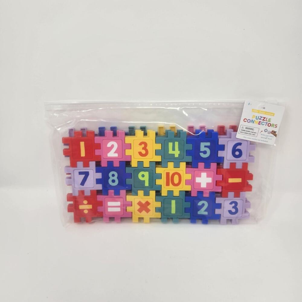 Puzzle Connectors Math & Numbers #1 Red & Yellow